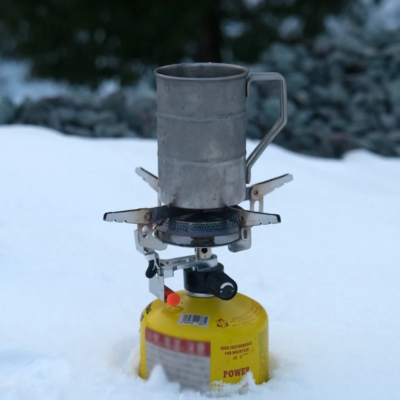 Mini Camping Hiking Stove - Stainless Steel