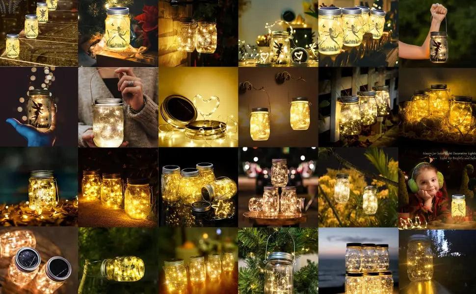 Mason Jar Firefly Solar String Lights 20 (Mason Jar Not Included)