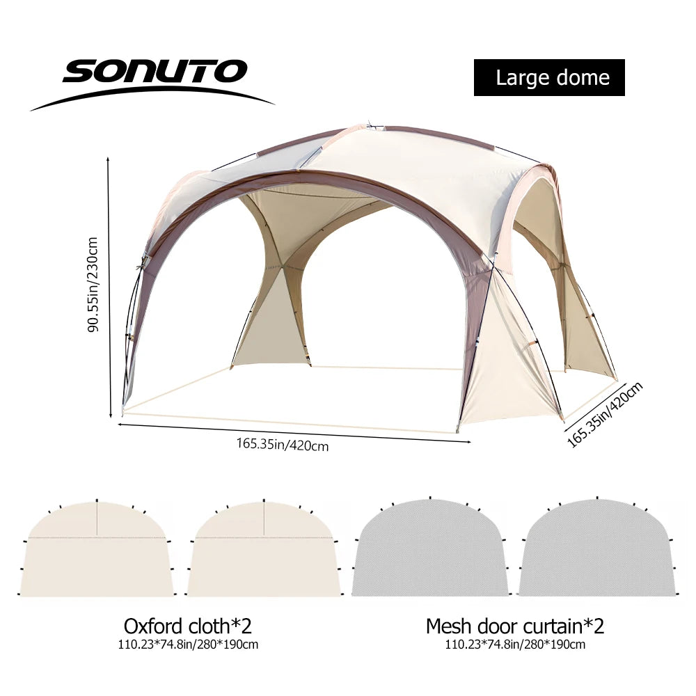 Large 4-10 Person Camping Tent - Waterproof & Windproof