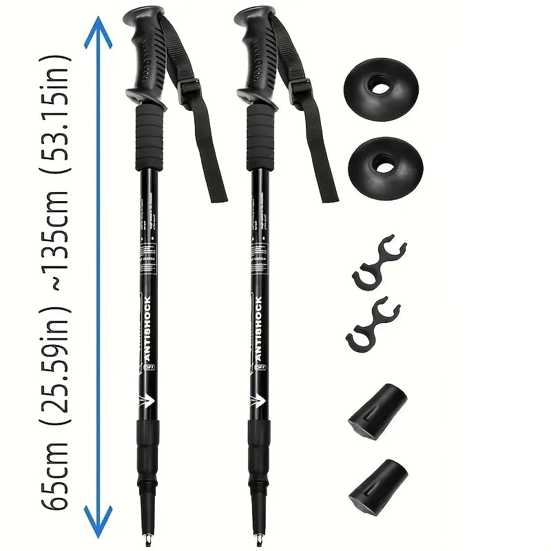 Ultra-Light Aluminum Telescopic Trekking Poles - Hiking Poles