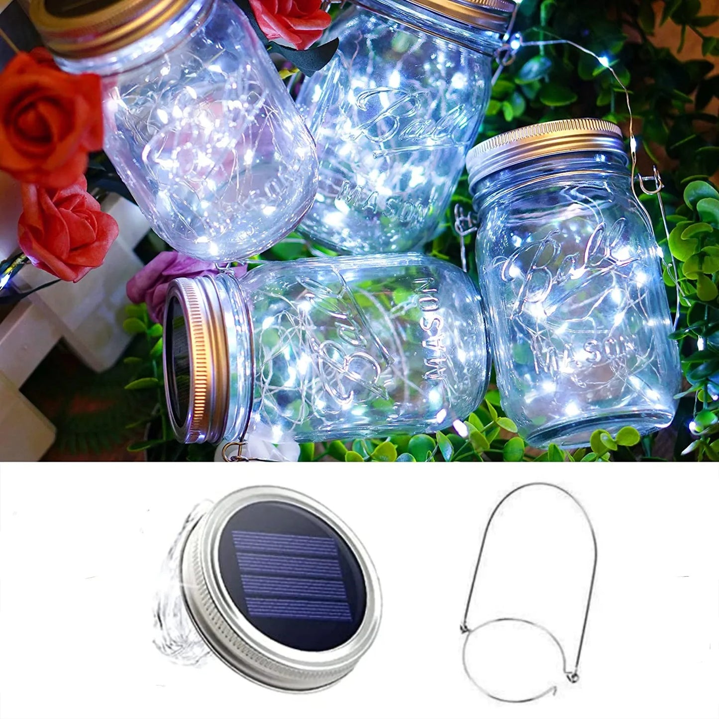 Mason Jar Firefly Solar String Lights 20 (Mason Jar Not Included)