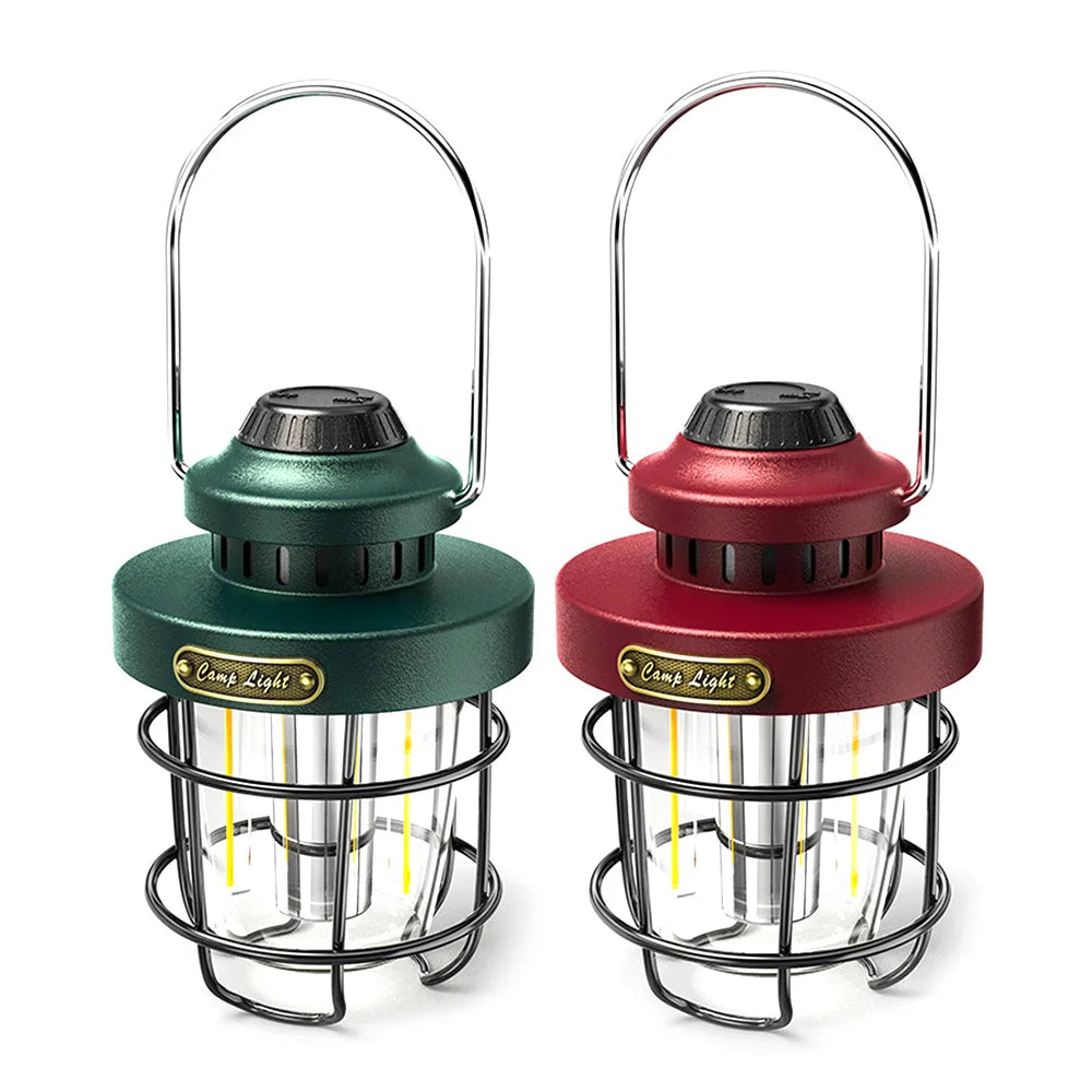 Retro Camping Lantern USB Rechargeable/LED