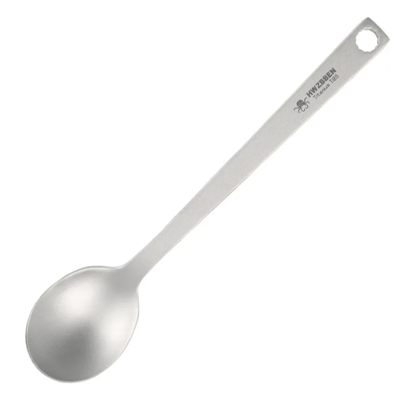 Titanium Alloy Cutlery Knife Fork Spoon Outdoor Utensil Camping Travel Tableware