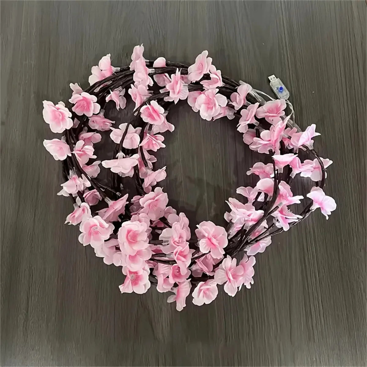 Cherry Blossom 96 Led USB Tree Branch Rattan Lights 8 Modes Color