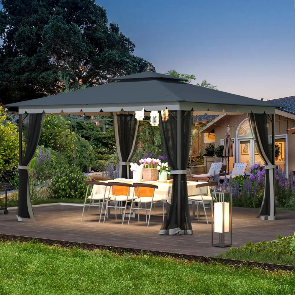 Gazebo (10'×12') with Mosquito Netting