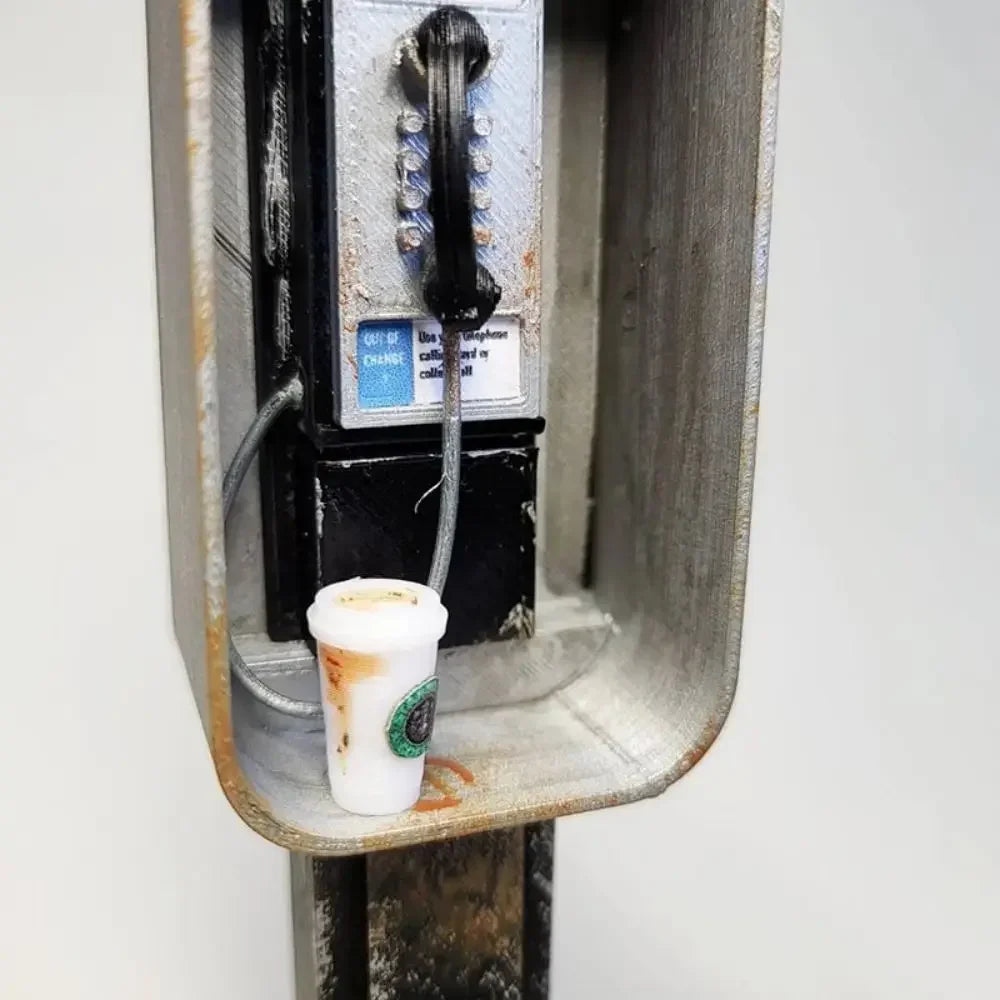 Handmade Miniature Payphone/Mailbox/Paper Machine In 1:12 Scale