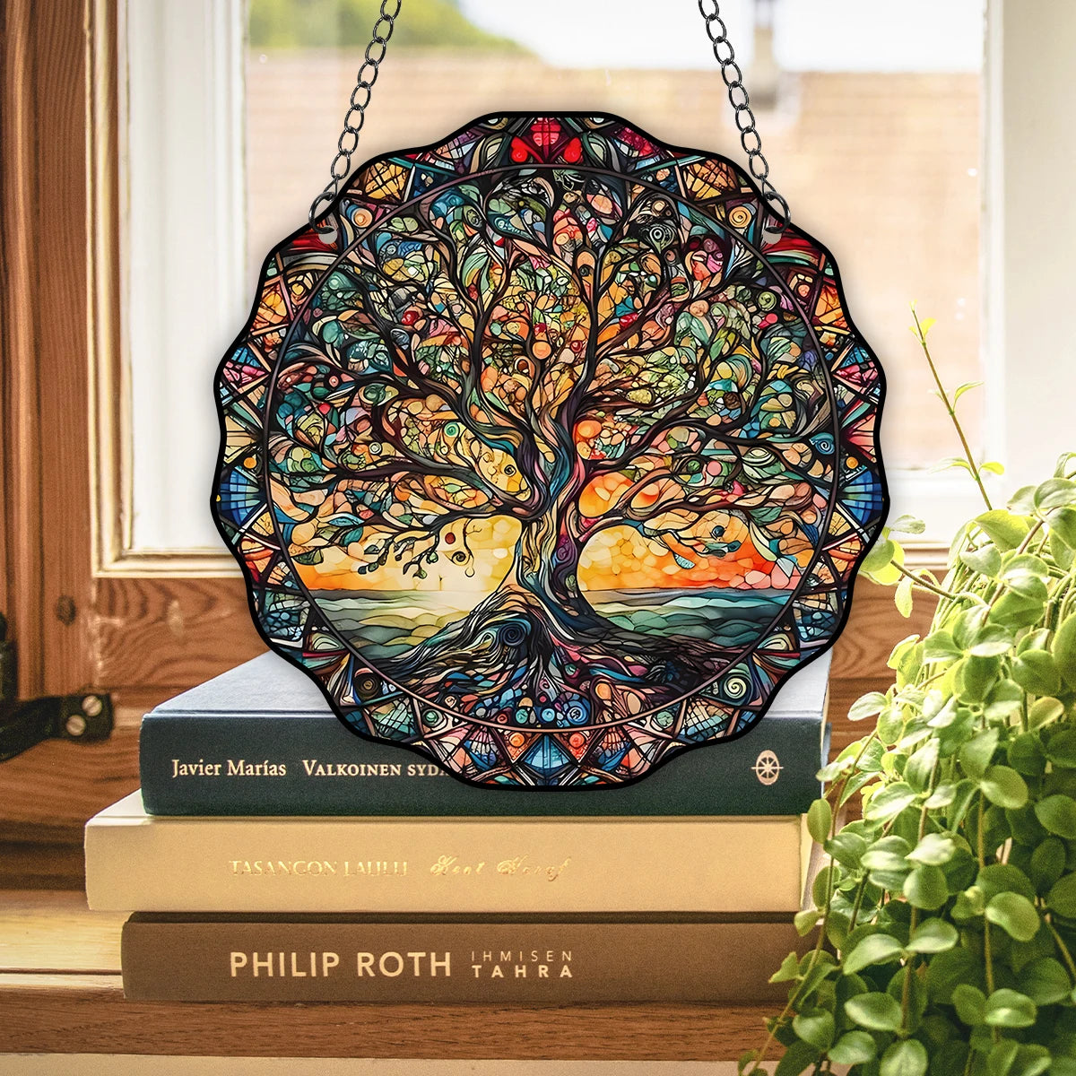 Tree of Life Wall Art Decor Hanging Sign Round Indoor/Outdoor 5.9 inches Diameter