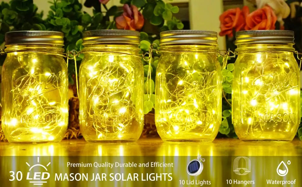 Mason Jar Firefly Solar String Lights 20 (Mason Jar Not Included)