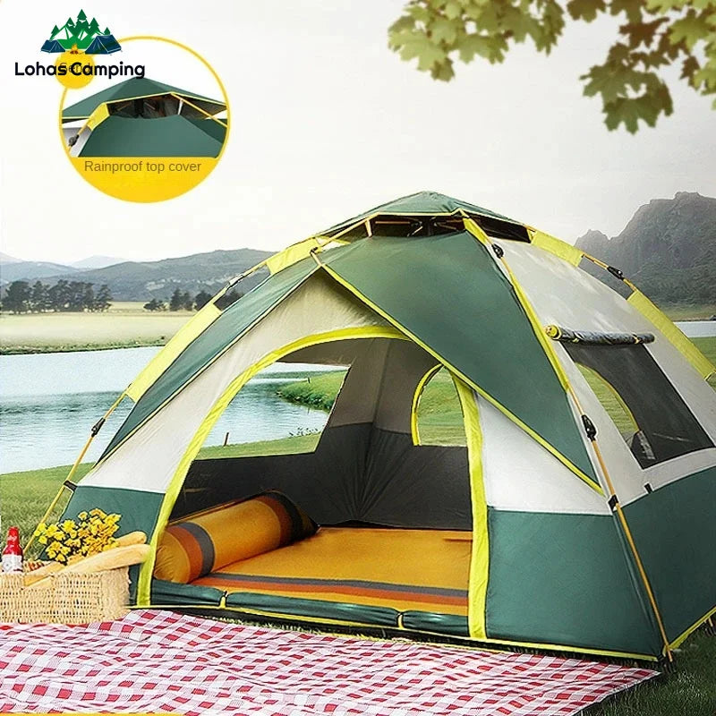 Camping Pop Up Tent Automatic One Touch Set Up (3-4 Person)
