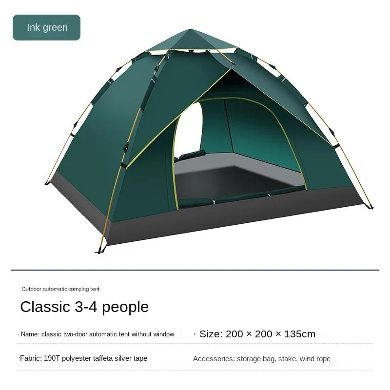 Camping Pop Up Tent Automatic One Touch Set Up (3-4 Person)