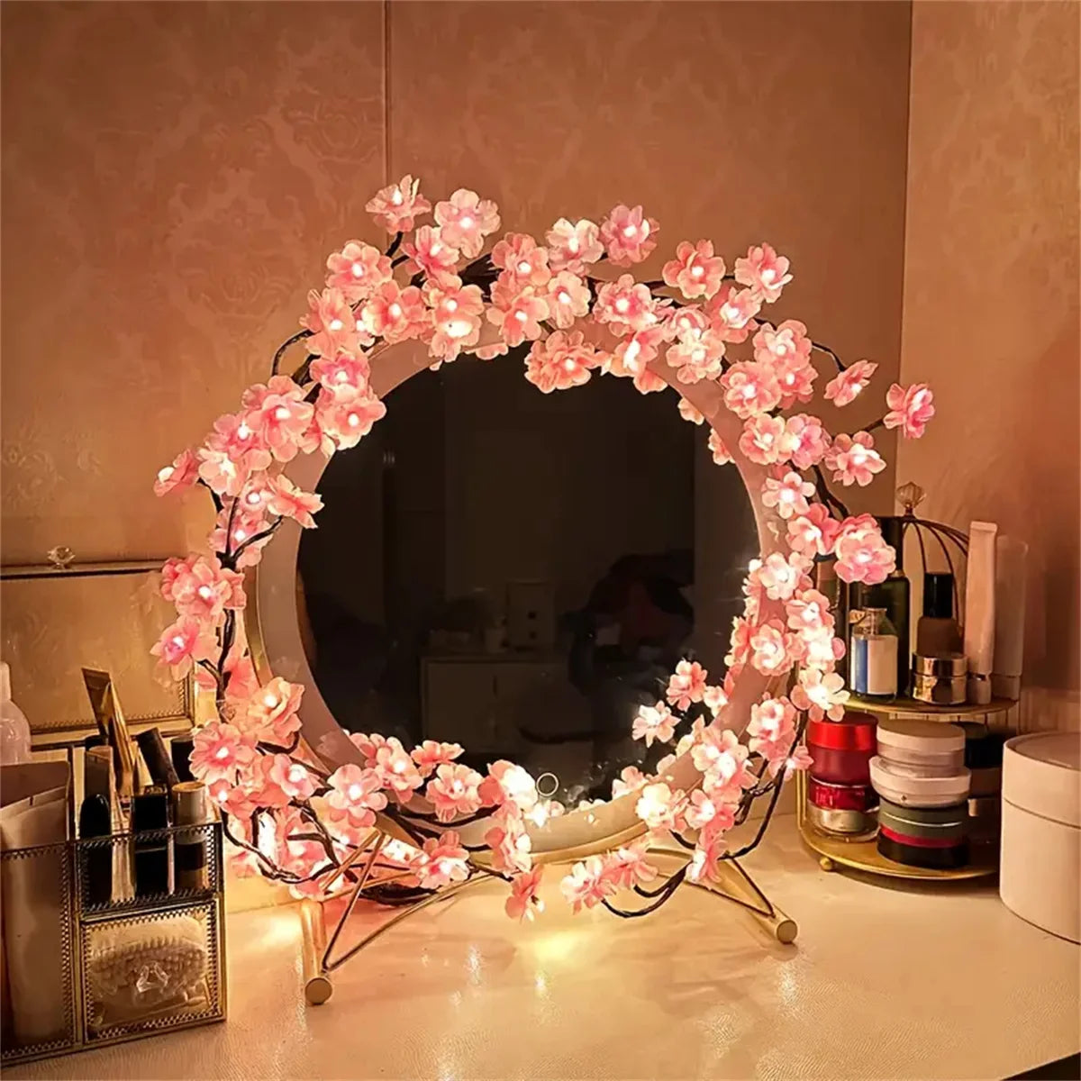 Cherry Blossom 96 Led USB Tree Branch Rattan Lights 8 Modes Color
