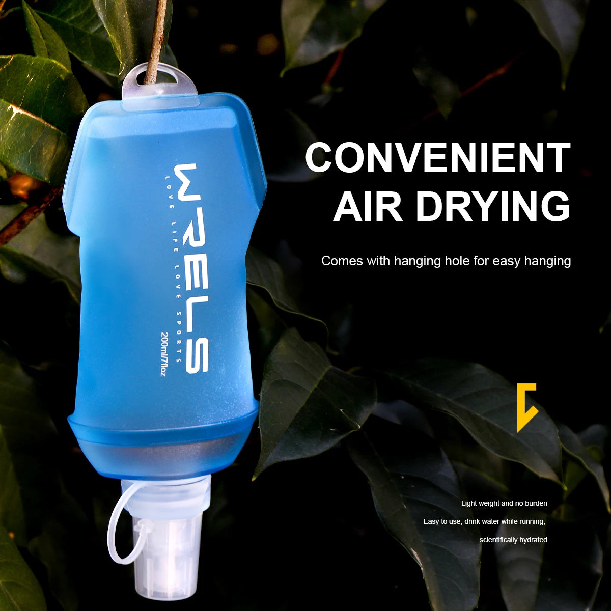 Silicone Soft Flask Water Bottle for Camping/Hiking