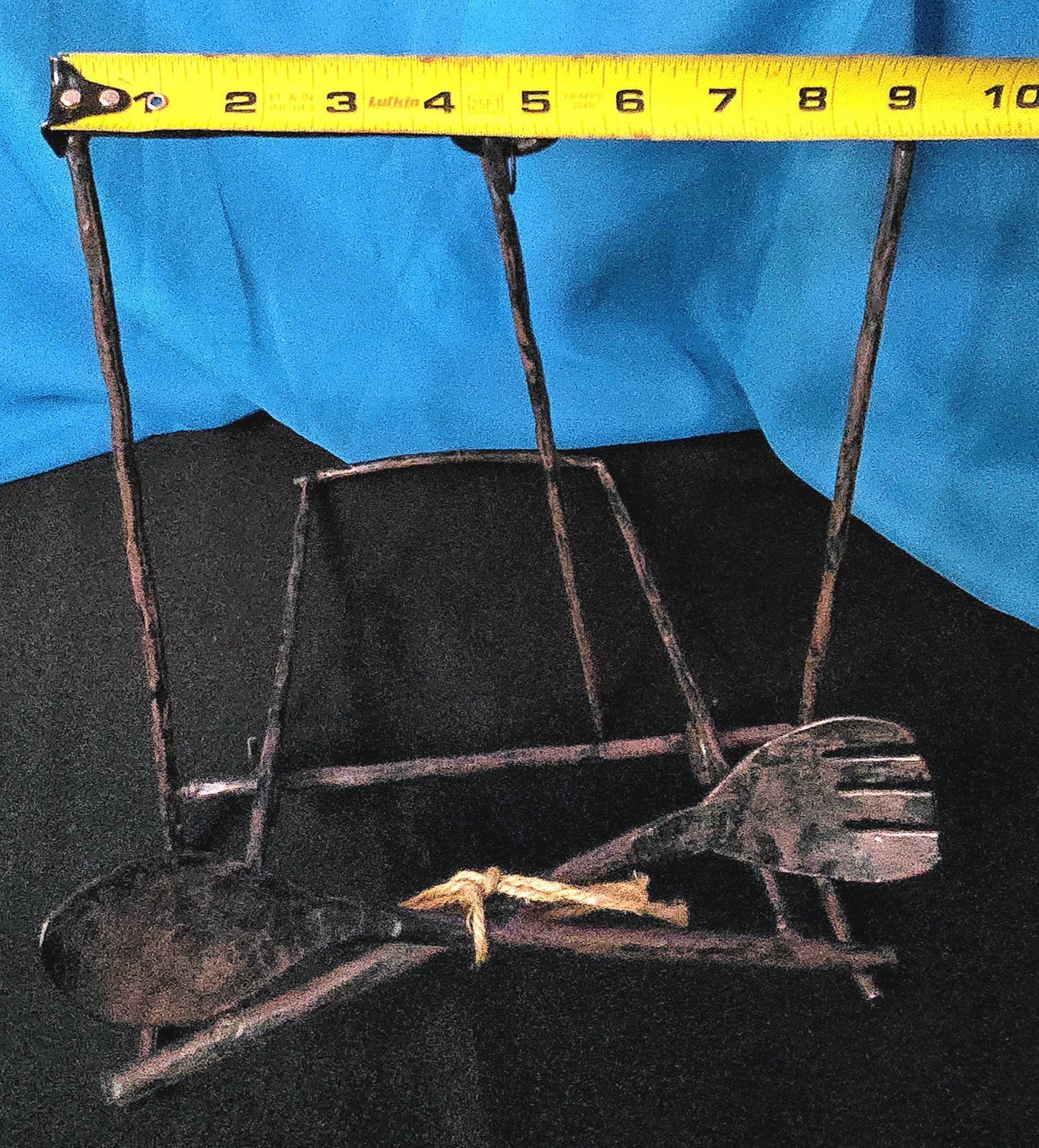 Distressed Iron Fork And Spoon Cookbook Stand Holder