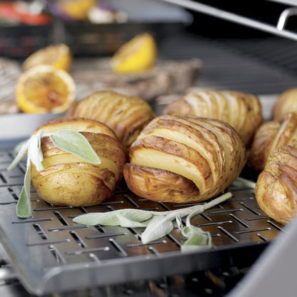 Weber Stainless Steel Deluxe Grill Pan 6435 for Gas and Charcoal Grills