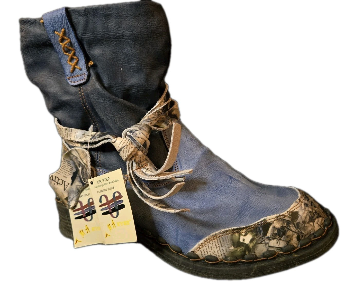 TMA EYES  Women's Ankle Boots with Tassel and Faux Fur Lining - Size 9.5 US