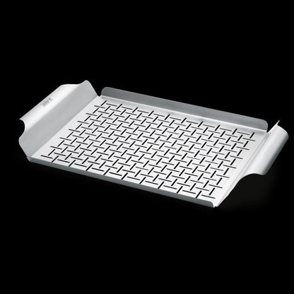 Weber Stainless Steel Deluxe Grill Pan 6435 for Gas and Charcoal Grills