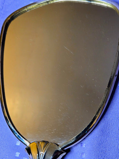 Vintage 1950's Vanity Set (Mirror, Brush & Comb) - Pink & Gold Tone Tapestry