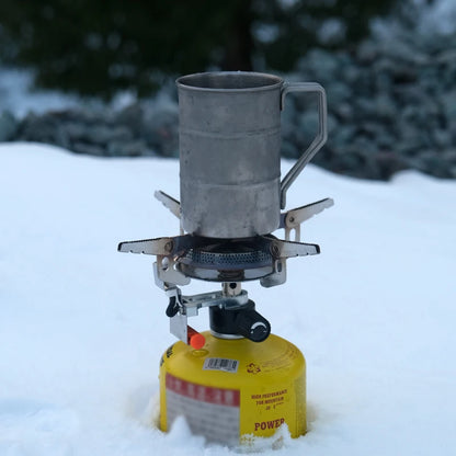 Mini Camping Hiking Stove - Stainless Steel