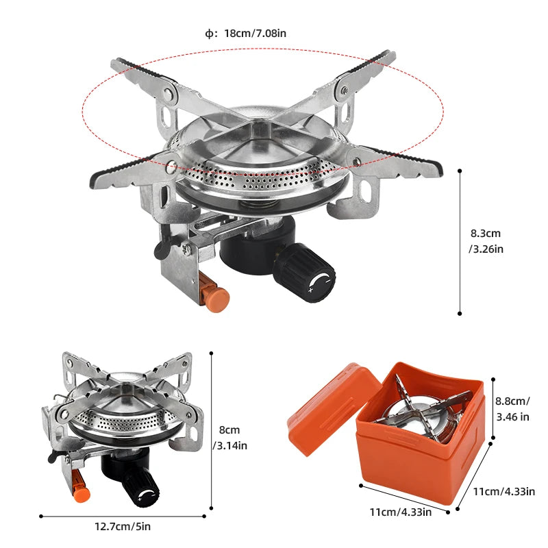 Mini Camping Hiking Stove - Stainless Steel