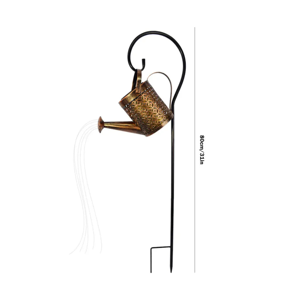 Solar Watering Can Light Hanging Waterfall Lamp Retro Decorations