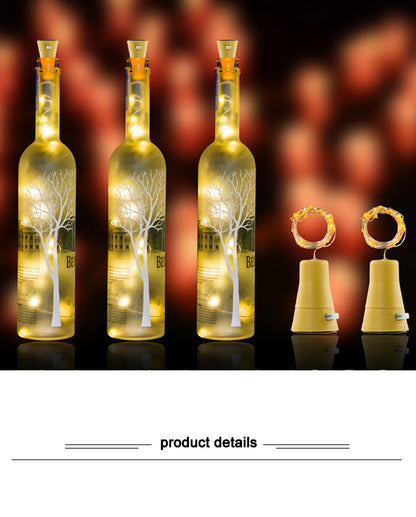 Solar Power Wine Bottle Lights LED String Light Outdoor Decoration