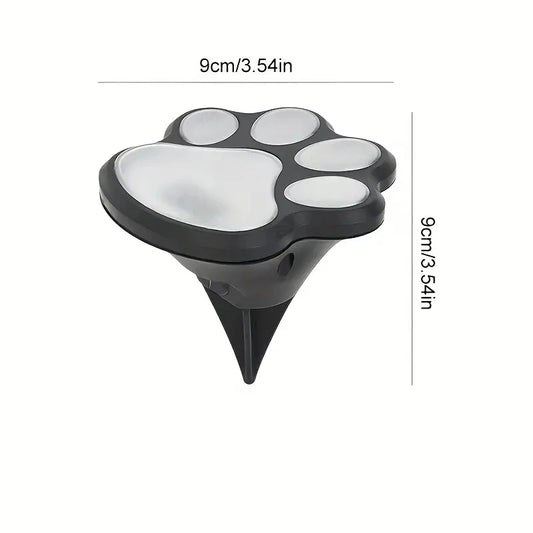 Paw Print Solar Outdoor Garden Path Lights, Solar Lights (4pcs)