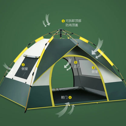 Camping Pop Up Tent Automatic One Touch Set Up (3-4 Person)
