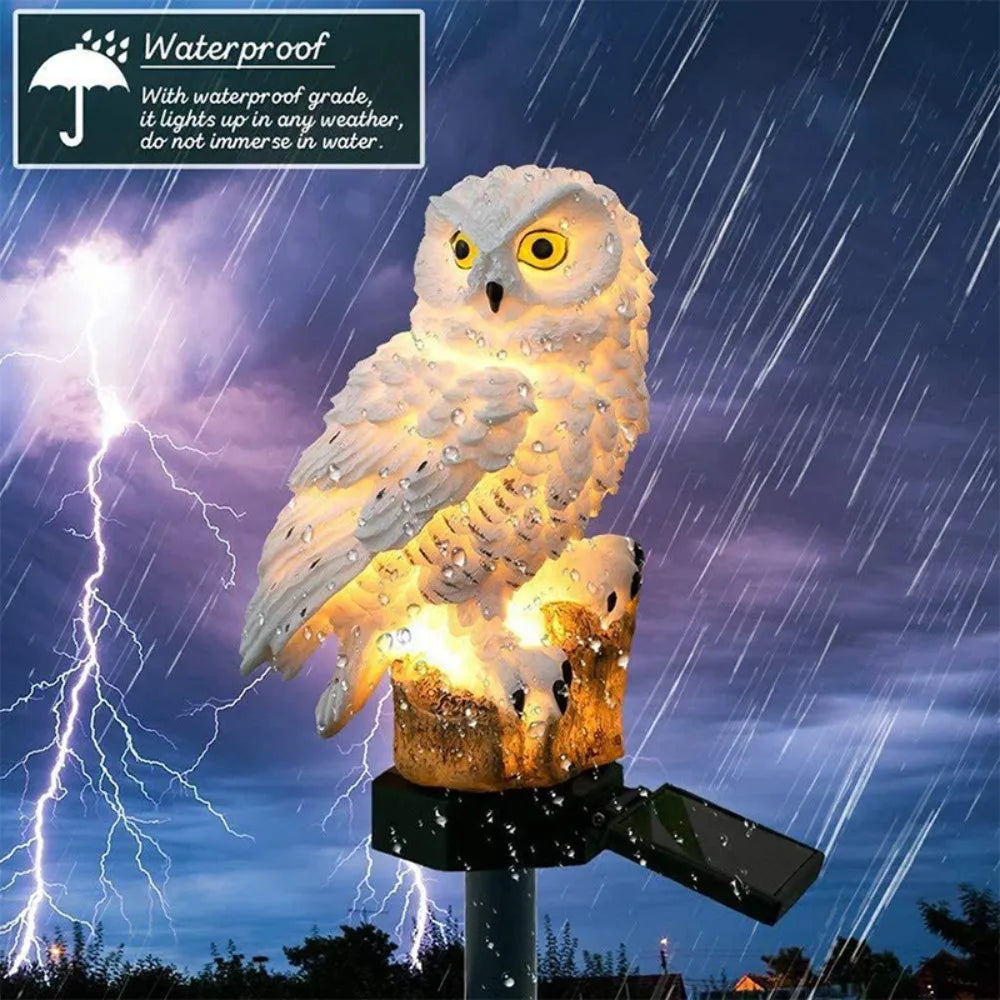 Owl Solar Garden Light (Resin)
