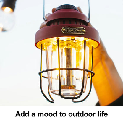 Retro Camping Lantern USB Rechargeable/LED