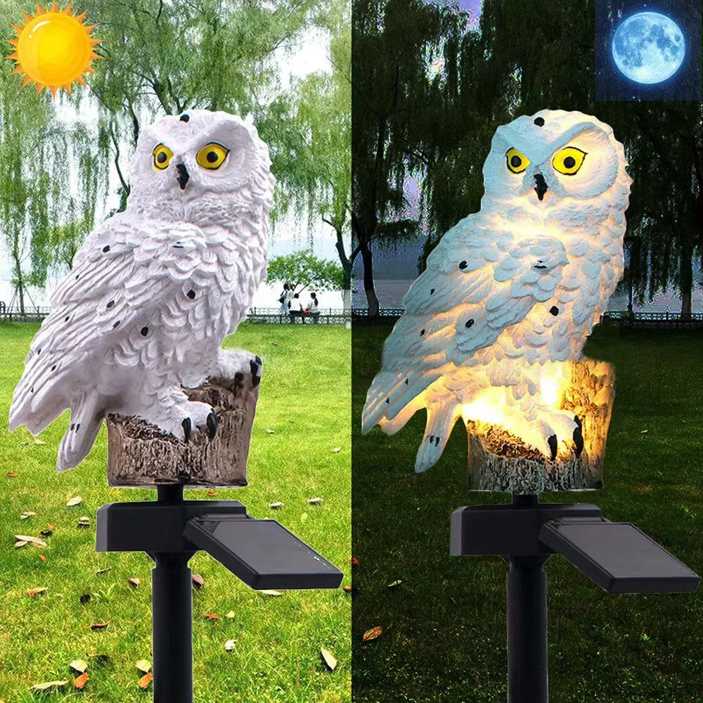 Owl Solar Garden Light (Resin)