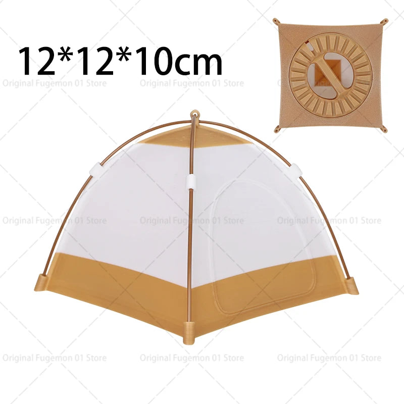 Camping Simulation Small Tent Model Removable Toy Decoration Camping Tent Lampshade Creative Scene Props Display Decoration