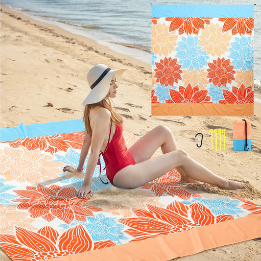 Beach Blanket Picnic Mat 210x200cm Waterproof Sandproof Portable Outdoor Sports Travel Hiking Camping Blanket