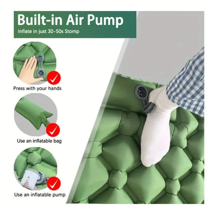 Inflatable Camping Mattress (with Built-In Inflator Pump)