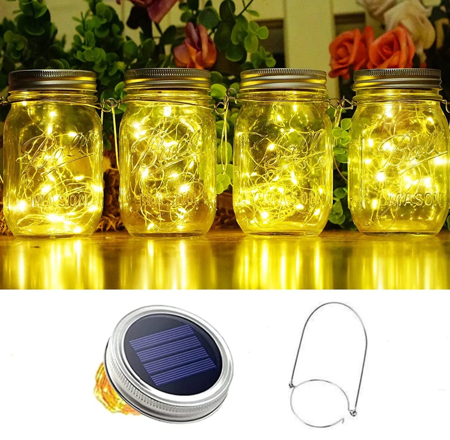 Mason Jar Firefly Solar String Lights 20 (Mason Jar Not Included)