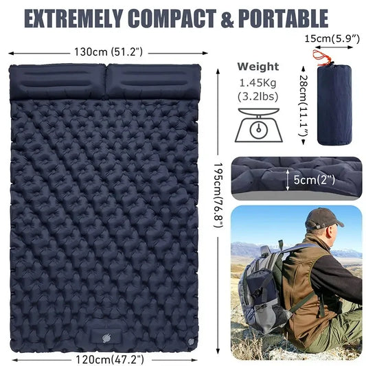Double Size Camping Self-Inflating Mattress