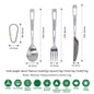 Boundless Voyage Titanium Knife Fork Spoon Chopsticks Tableware Set Drinkware Straw Flatware Outdoor Camping Picnic Cutlery
