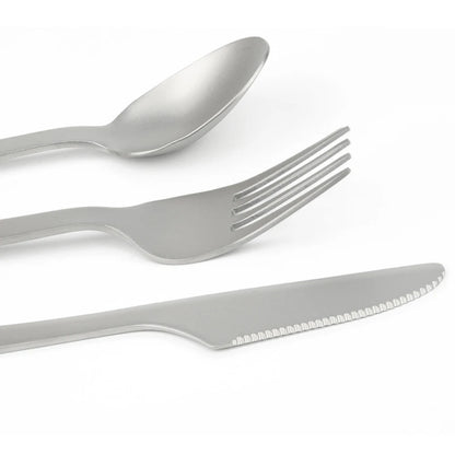 Titanium Alloy Cutlery Knife Fork Spoon Outdoor Utensil Camping Travel Tableware