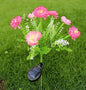 Wedding Party Decoration Flower Party Lamp Solar Outdoor Snow Lotus Flower Lawn Lamp Fairy Lights for Yard Patio Garden Lights