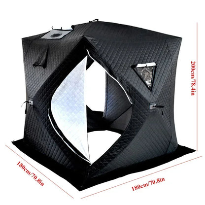 3-4 Person Ice Fishing Tent/Sauna with Window & Chimney