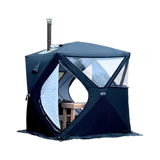 3-4 Person Ice Fishing Tent/Sauna with Window & Chimney