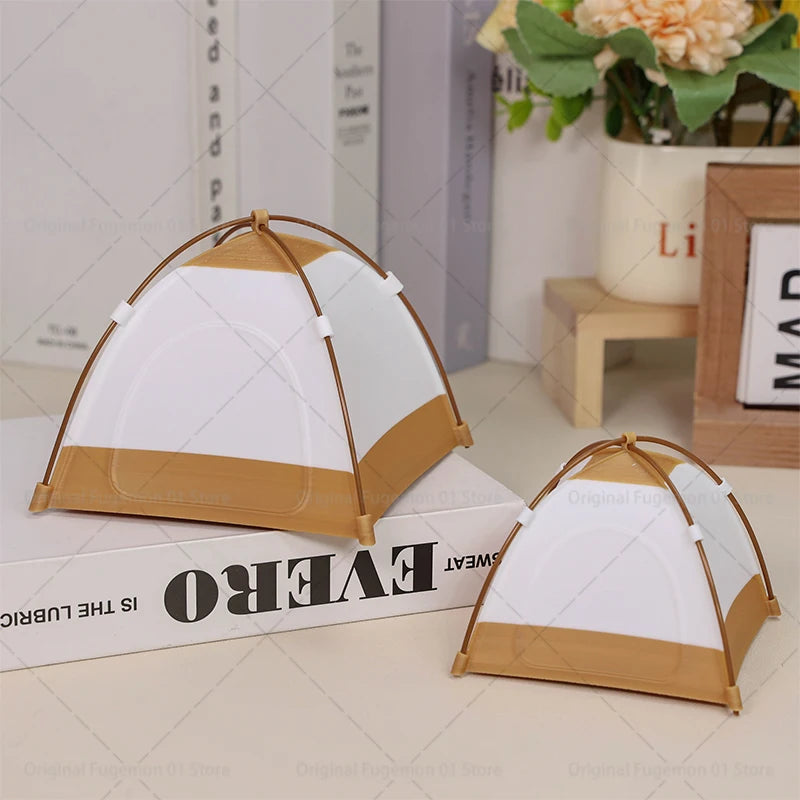 Camping Simulation Small Tent Model Removable Toy Decoration Camping Tent Lampshade Creative Scene Props Display Decoration