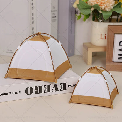 Camping Simulation Small Tent Model Removable Toy Decoration Camping Tent Lampshade Creative Scene Props Display Decoration