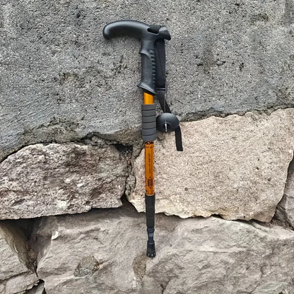 Ultra-light Trekking Poles with Adjustable T-Handle & Shock Absorption. Comfort Grip, Ideal for Hiking.