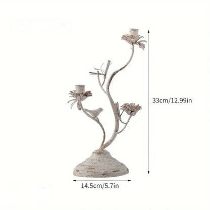 Retro European Iron Art Candle Holder Table Decoration