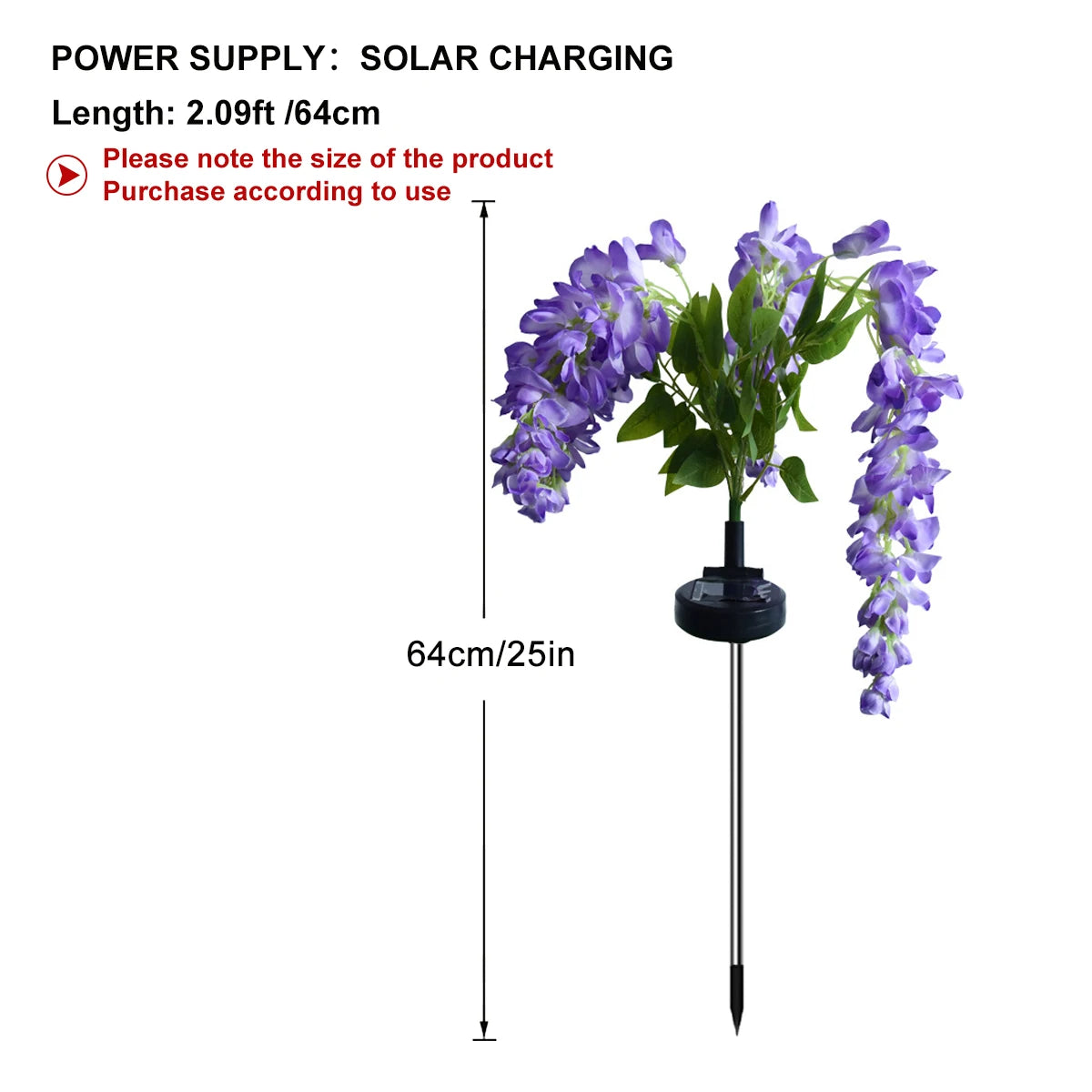 Wisteria Flower Solar LED Garden Decoration