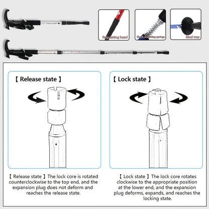 Ultra-Light Aluminum Telescopic Trekking Poles - Hiking Poles
