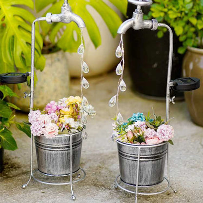 Watering Tap Solar Lights Durable Retro Outdoor Garden Decor