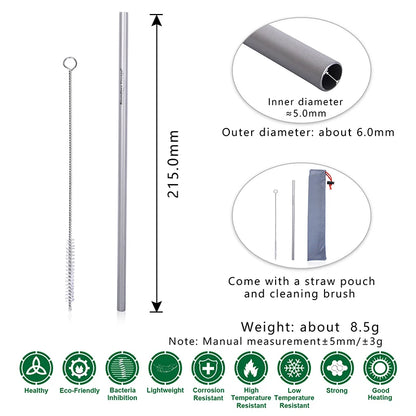 Boundless Voyage Titanium Knife Fork Spoon Chopsticks Tableware Set Drinkware Straw Flatware Outdoor Camping Picnic Cutlery