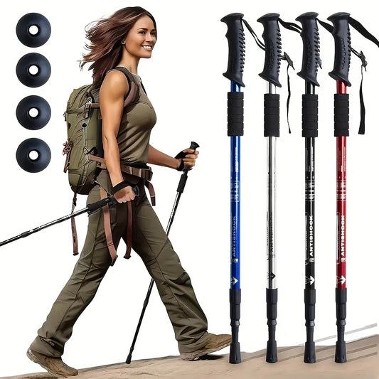 Ultra-Light Aluminum Telescopic Trekking Poles - Hiking Poles