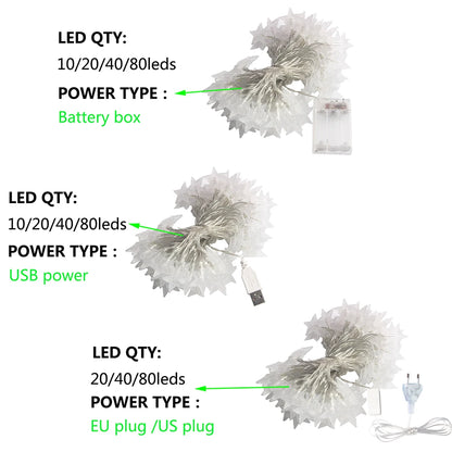1.5m/3m/6m/10m LED Star String Lights Battery USB Powered
